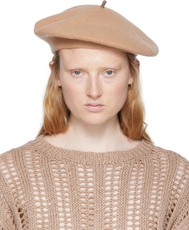 Beige Wool Beret: image 1