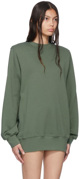 Green Cotton Sweatshirt: additional image