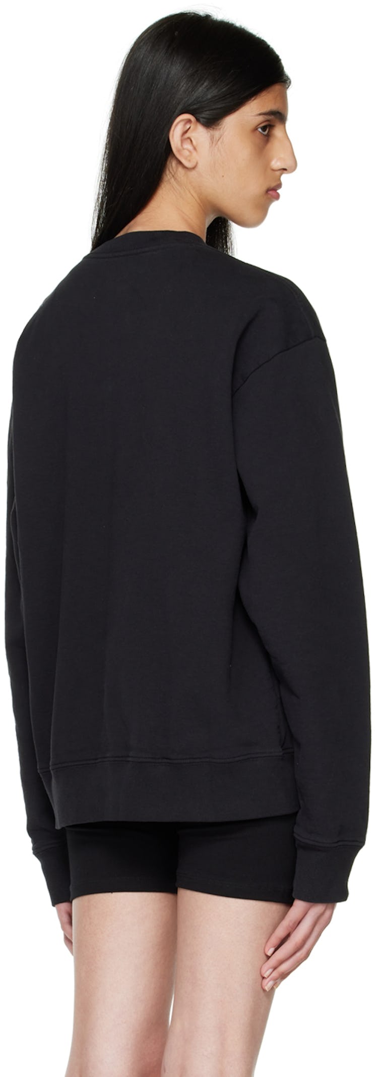 Black Cotton Sweatshirt: additional image