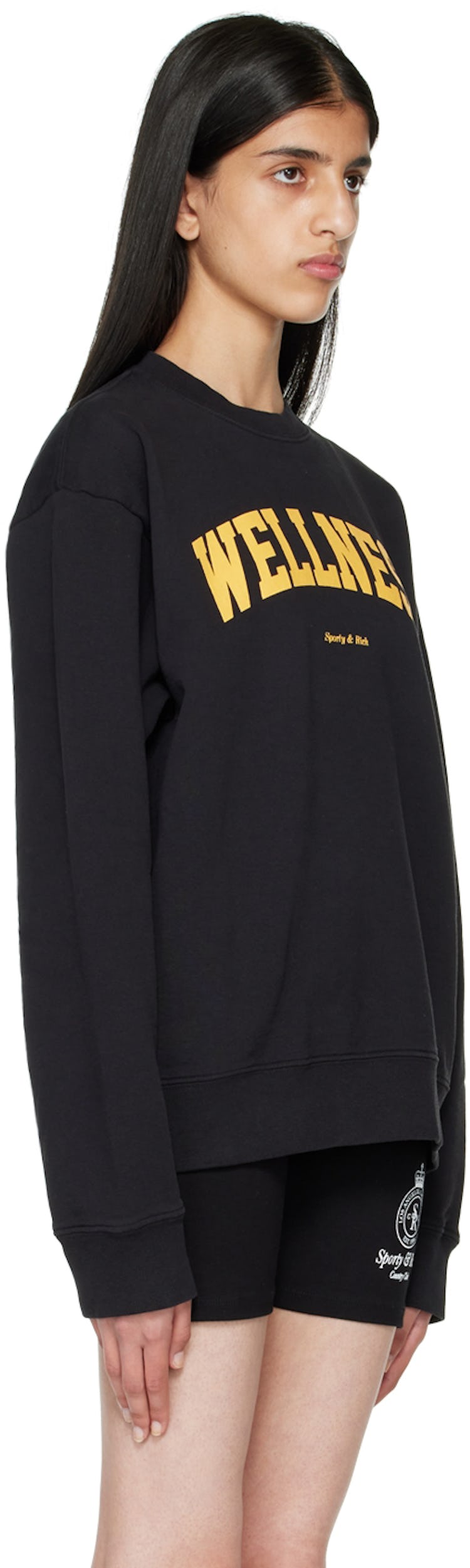 Black Cotton Sweatshirt: additional image