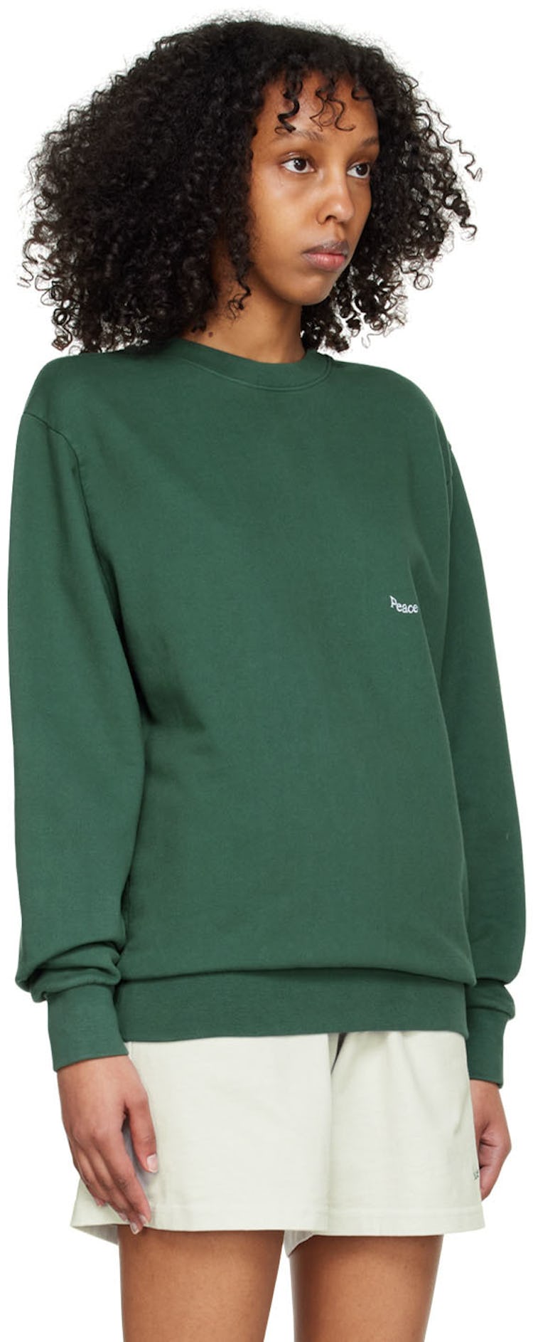 Green Cotton Sweatshirt: additional image