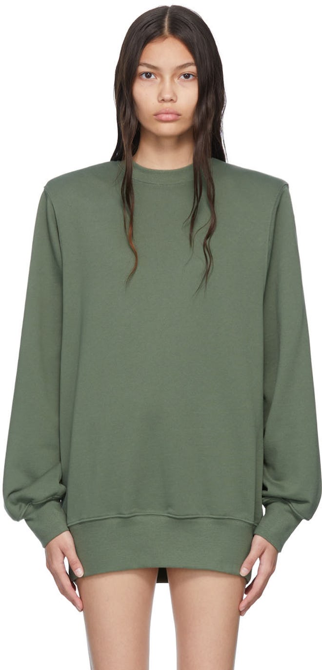 Green Cotton Sweatshirt: image 1