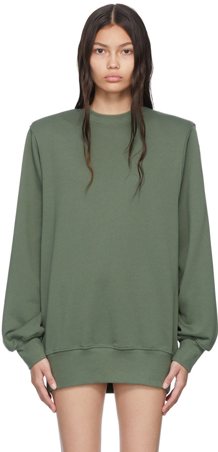 Green Cotton Sweatshirt: image 1
