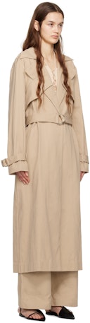 Beige Belted Trench Coat: additional image