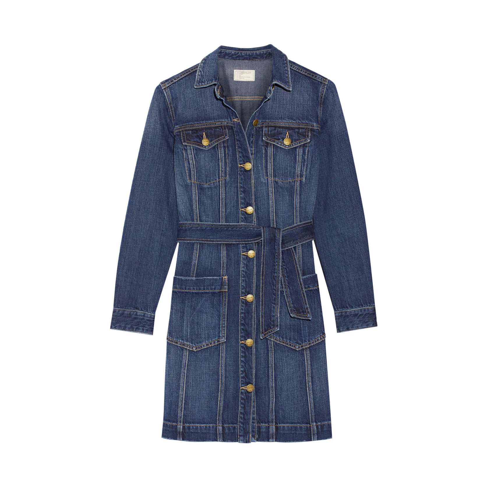 white christmas dresses Petra Denim Button Down Short Current Air Dress L