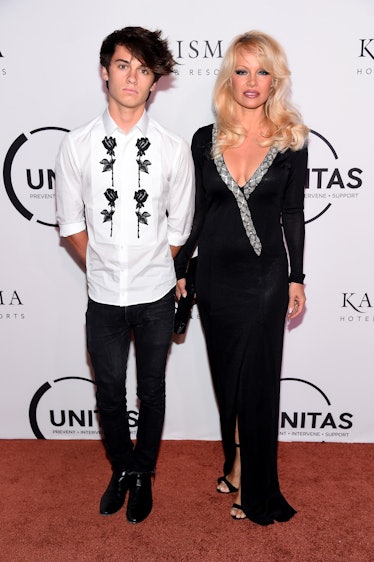 Dylan Jagger Lee and Pamela Anderson at the UNITAS 2nd annual gala.