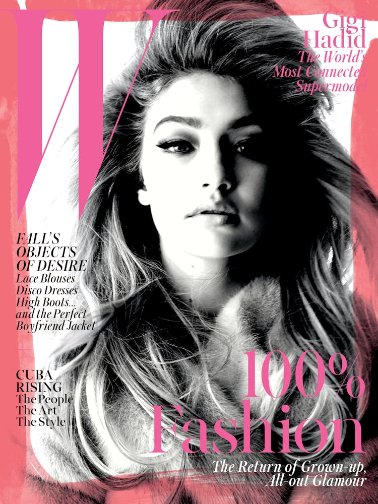 W Magazine’s September2015 cover with Gigi Hadid