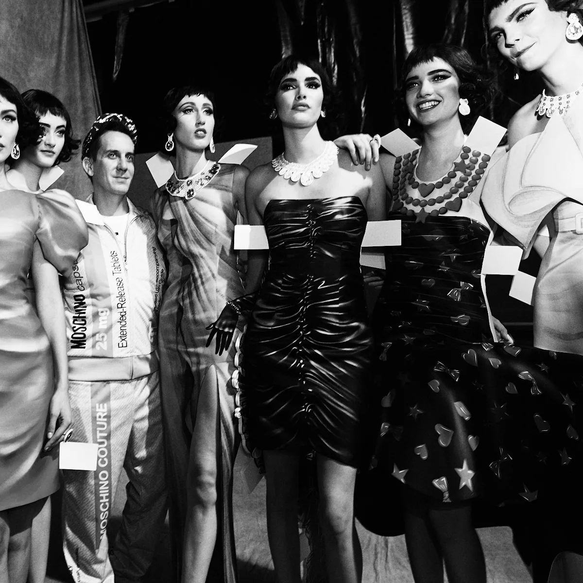 Jeremy Scott Gathers His Dolls on the Runway, Front Row, and After Party for Moschino Jeremy Scott Gathers His Dolls on the Runway, Front Row, and After Party for Moschino