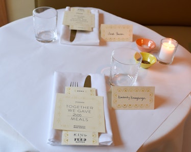 Serving and a reservation on a table at the King restaurant