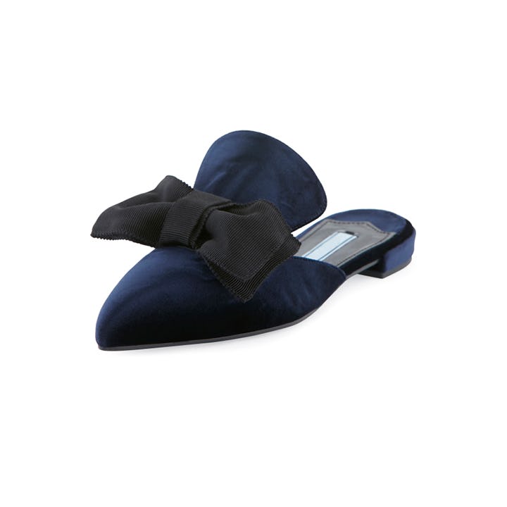 prada mules with bow