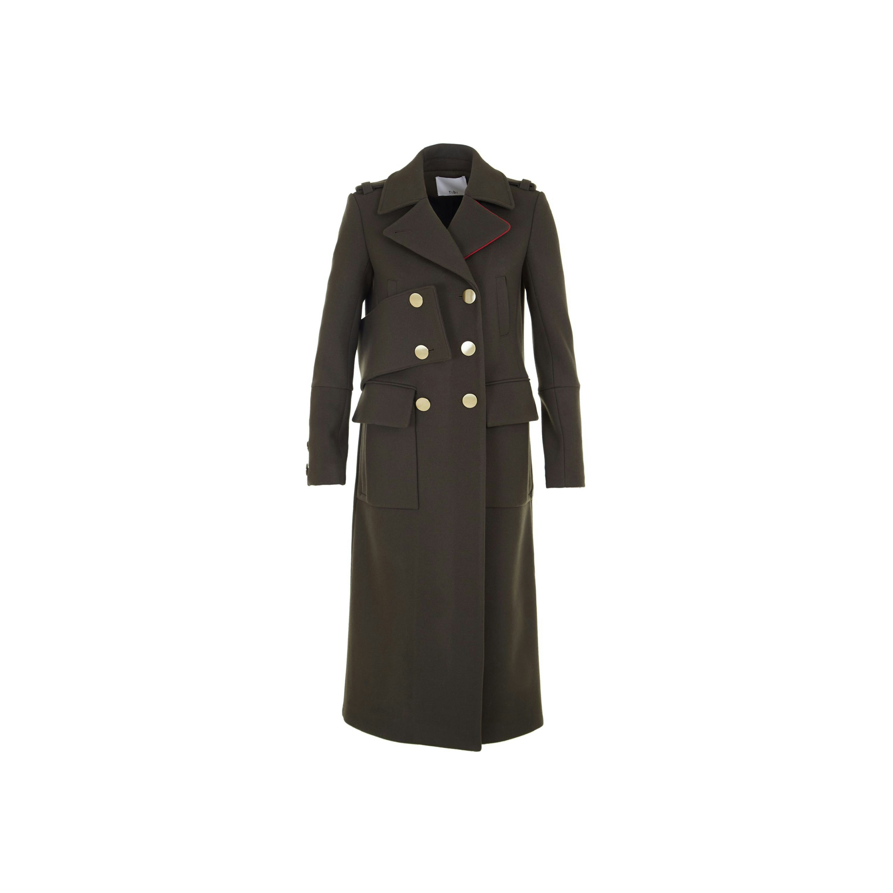 Tibi military coat sale