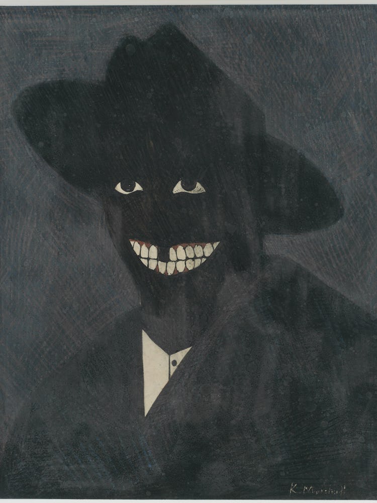 Kerry James Marshall’s “A Portrait of the Artist as a Shadow of His Former Self,” 1980.
