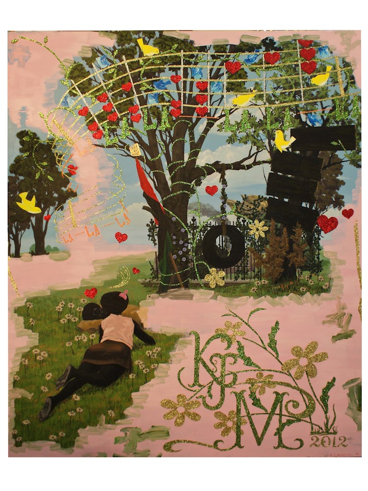 Kerry James Marshall’s “Untitled (Vignette),” 2012.