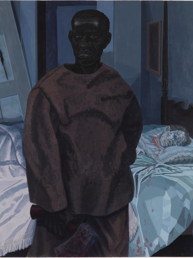 Kerry James Marshall’s “Portrait of Nat Turner with the Head of his Master,” 2011.