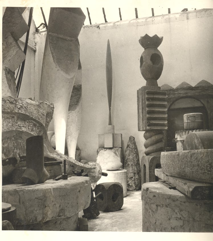 Brancusi’s studio from 1955
