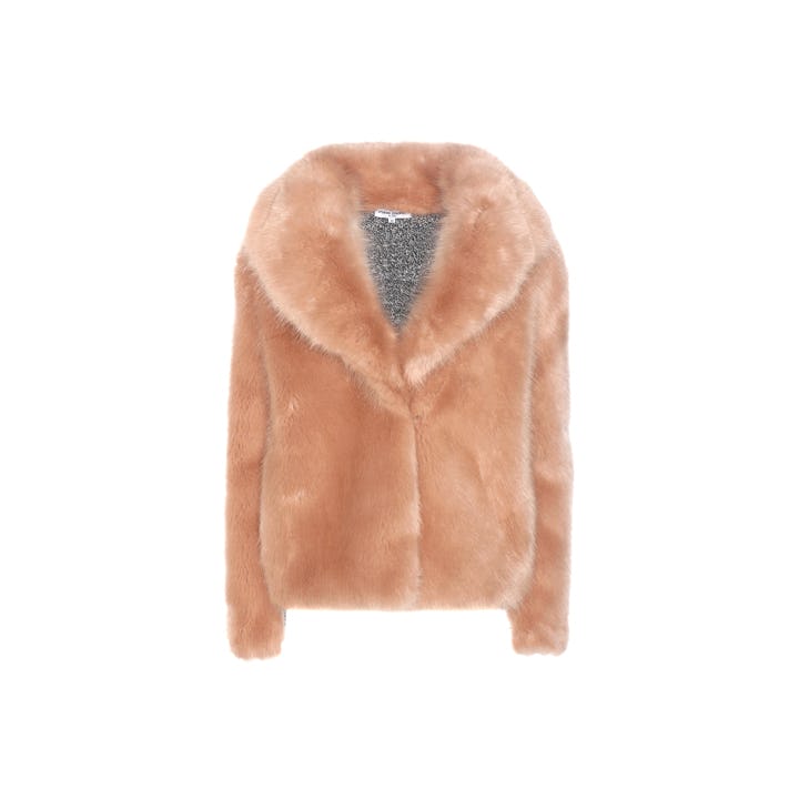 Oasis pink fur clearance coat