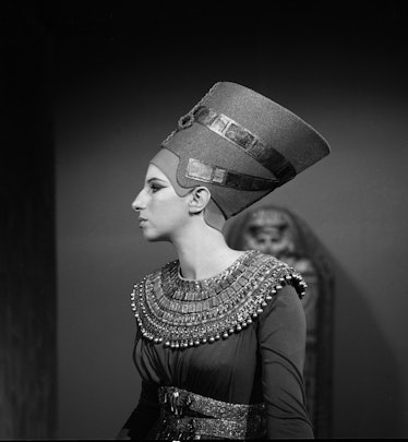 Streisand dressed as Cleopatra