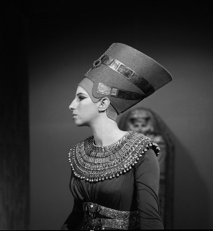 Streisand dressed as Cleopatra