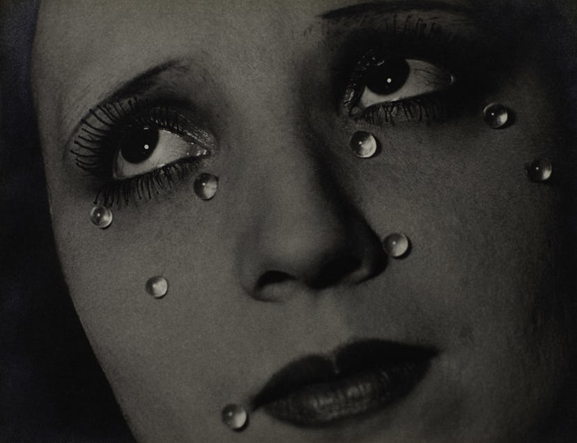 Face of a woman with tears