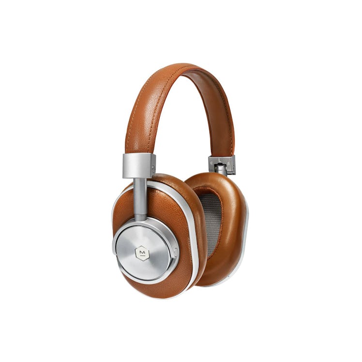 Master & Dynamic wireless headphones in brown and silver
