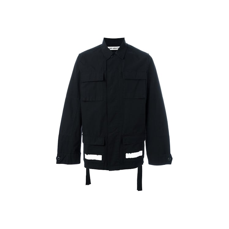 Off-White logo jacket in black and white