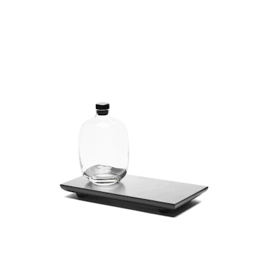 Nude whiskey decanter and serving tray