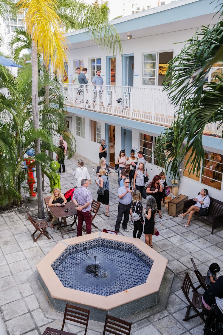 Guests gathered outside at Art Basel Miami Beach in 2016.