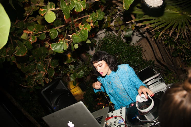 Mia Moretti playing at Whitney + Tiffany’s dinner after party
