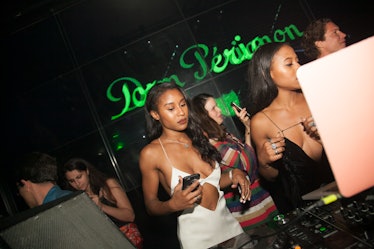 Guests at the Dom Pérignon party at the Wall during Art Basel Miami Beach