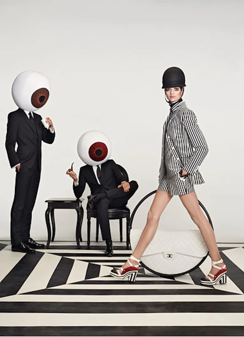 Op Art-inspired, graphic fashion trends