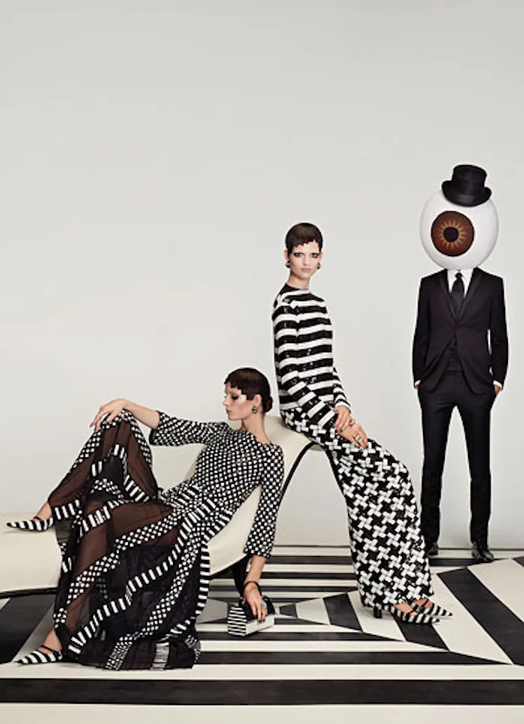 Op Art-inspired, graphic fashion trends