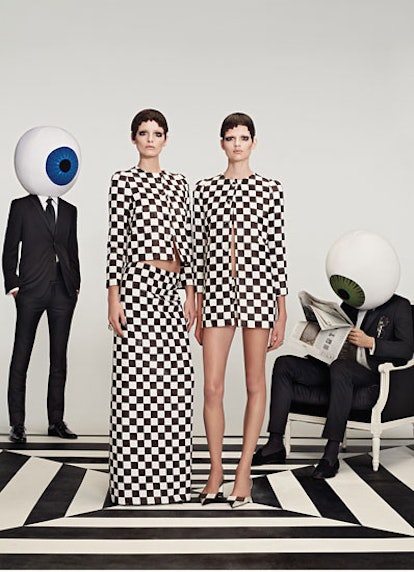 Op Art-inspired, graphic fashion trends