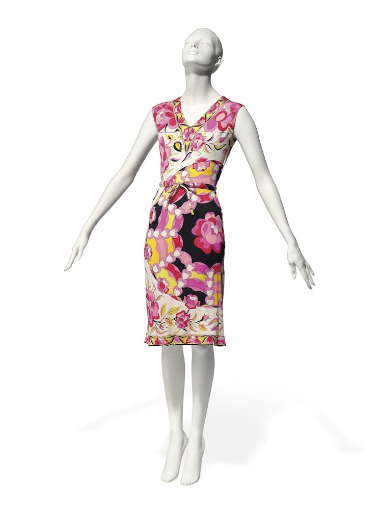 Emilio Pucci sleeveless summer dress of silk jersey (estimate £250 – 350)