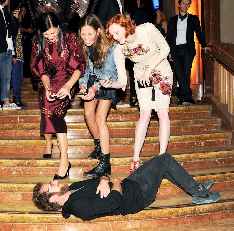 Tabitha Simmons, Frankie Rayder, Karen Elson, and Dustin Yellin