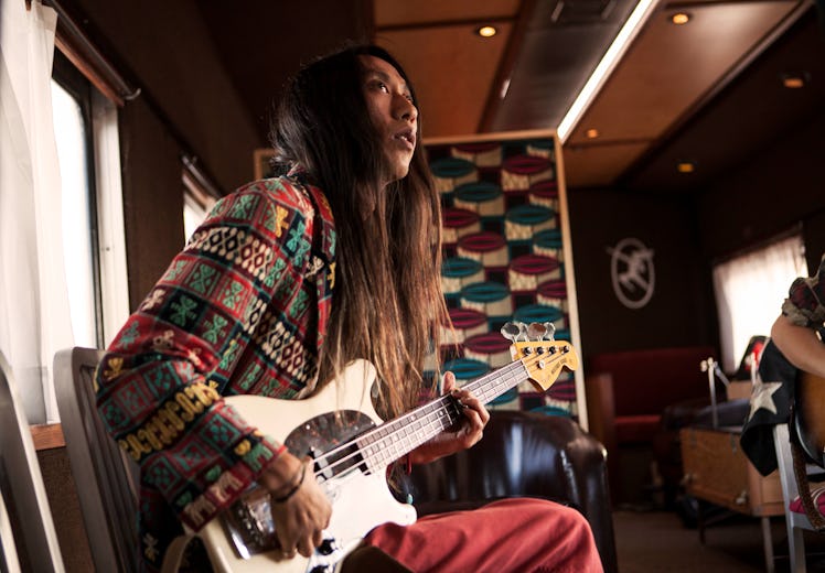 Tim Koh in the recording car (Mara Mckevitt)