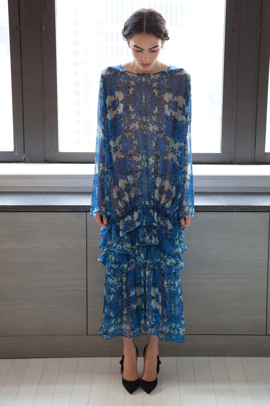 dressy denim dresses Laura Denim Dress