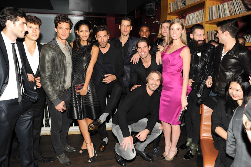 Julie Henderson amongst the models.