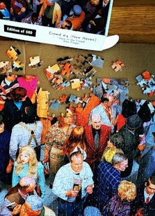 "Where there's a crowd there's a puzzle." Photo by Alex Prager.