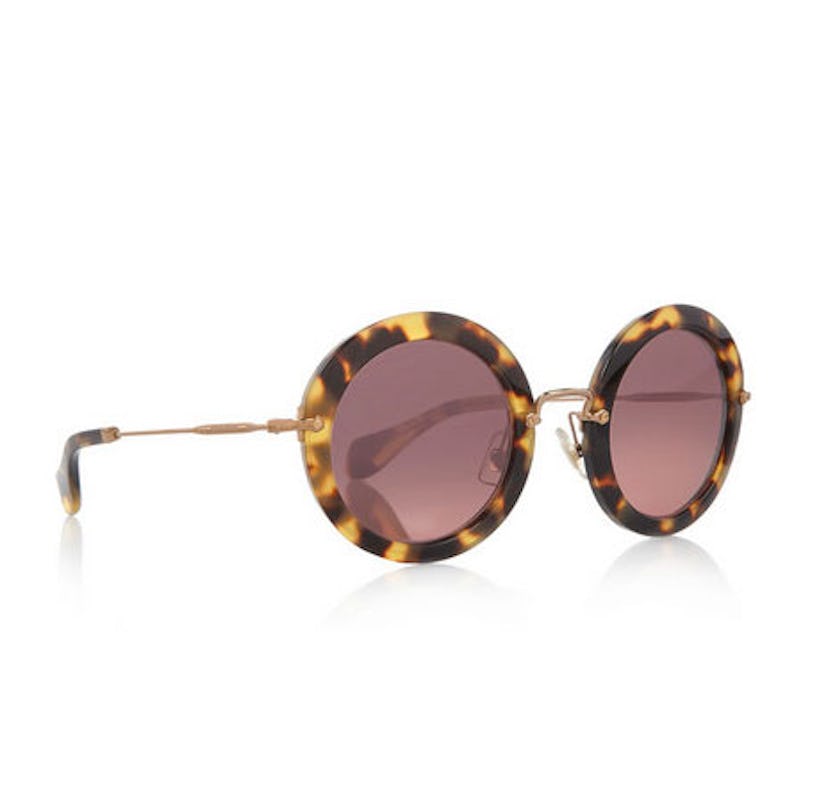 Miu Miu round-frame acetate sunglasses