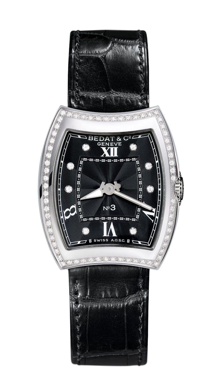 Bedat & Co. stainless steel and diamond watch, $7,700, Bergdorf Goodman.