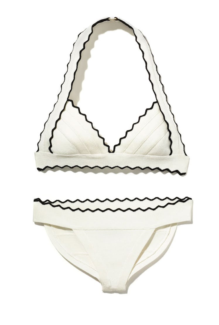 Hervé Léger by Max Azria swimsuit, $840, saks.com.