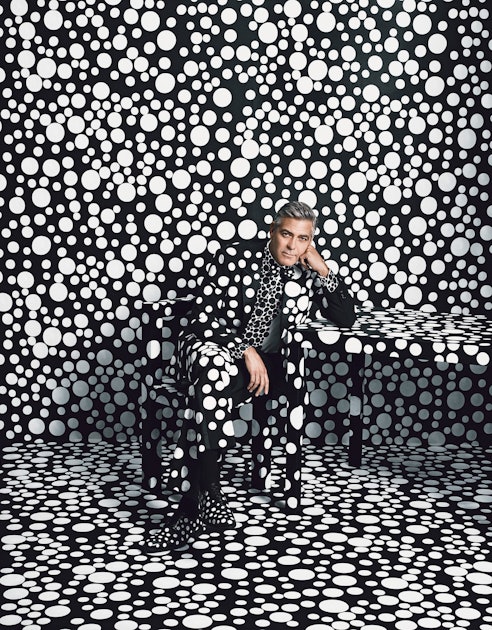 George Clooney by Yayoi Kusama for W Magazine