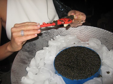 The gentleman who brought this caviar to the party told me "I have a guy, he calls me, he says 'You ...