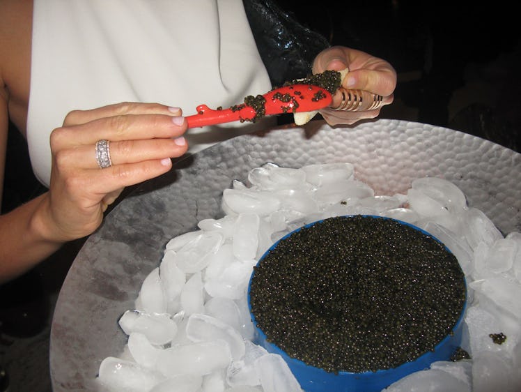 The gentleman who brought this caviar to the party told me "I have a guy, he calls me, he says 'You ...