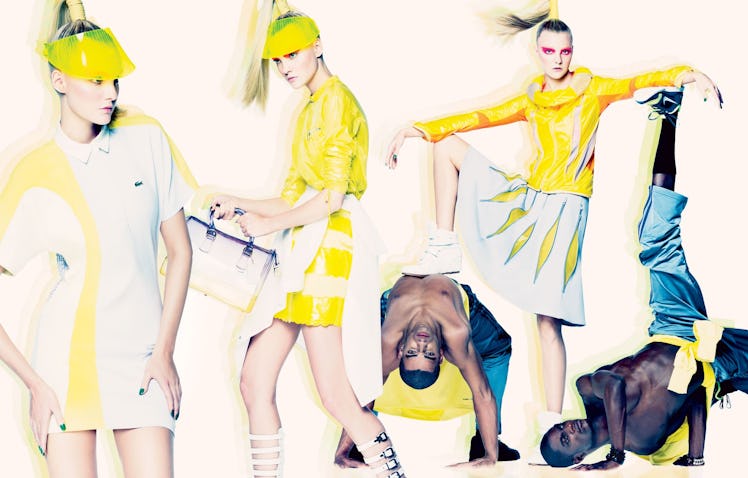 Working up a sweat in February 2013’s “Fast and Chic: Sporty Spice,” shot by Tom Munro and styled by...