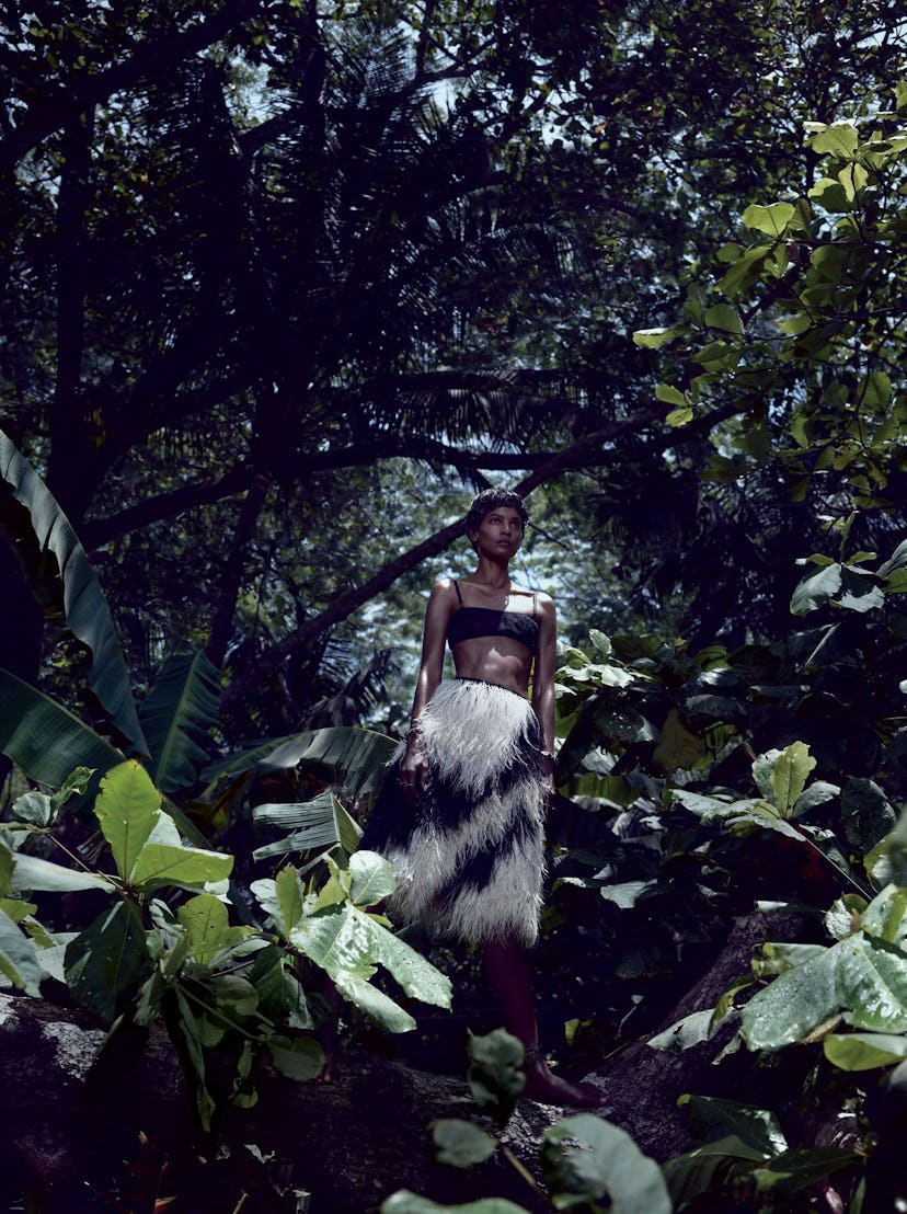 Caught in the canopy in “Survival of the Chicest” from June/July 2013, shot by Mikael Jansson and st...