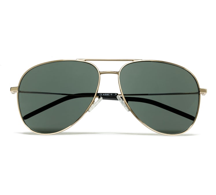 Saint Laurent by Hedi Slimane sunglasses, $375, solsticesunglasses.com.