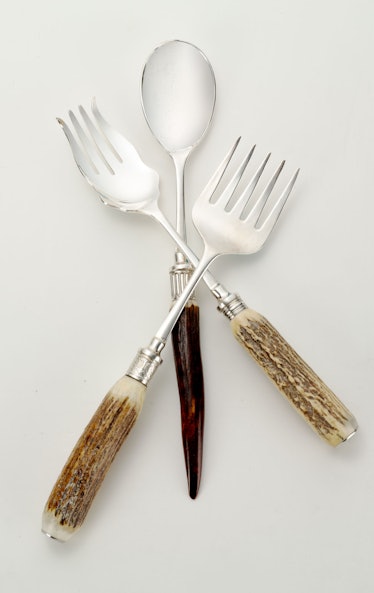 Lynn G. Feld Antiques serving utensils, $295–$495, Bergdorf Goodman, New York, 212.753.7300.
