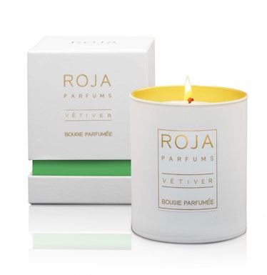 Roja Parfums Vetiver Candle, $100, [osswaldnyc.com](http://osswaldnyc.com).