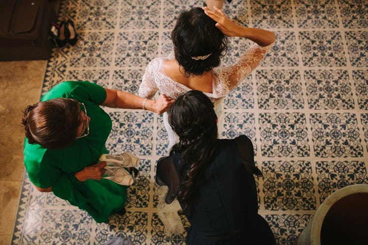 My younger sister Veronica was instrumental in helping me get ready on the big day. Here she is with...